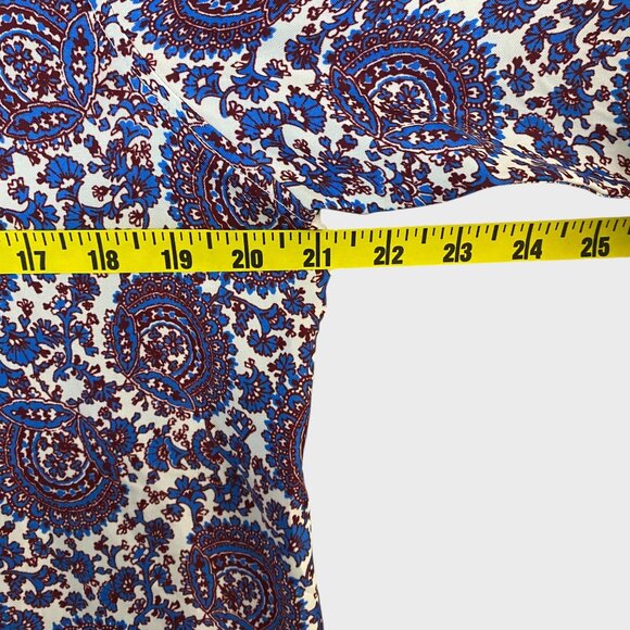 J.Crew Drapey Cupro-Blend Hidden Button-Up Shirt Purple Women's 8 Classic-Fit - Picture 11 of 12